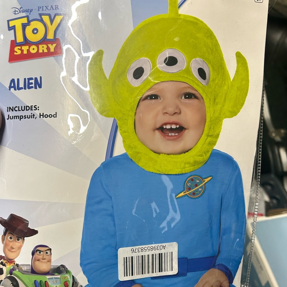 Infant size Toy Story alien costume